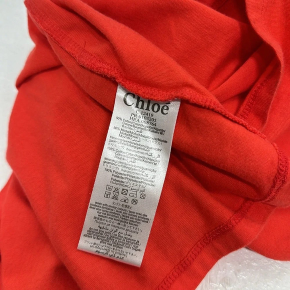 Chloe Dress Midi Short Sleeve Elastic Waist Cotton Bow Red Kids Girls Size 14 - Picture 7 of 8